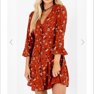 🌷 bundle me! 2/$25! Orange Floral Mini Dress